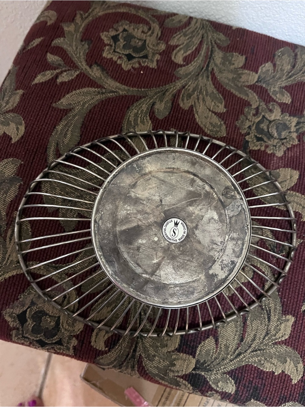 Vintage Silver-Tone Wire Fruit Basket - Silver